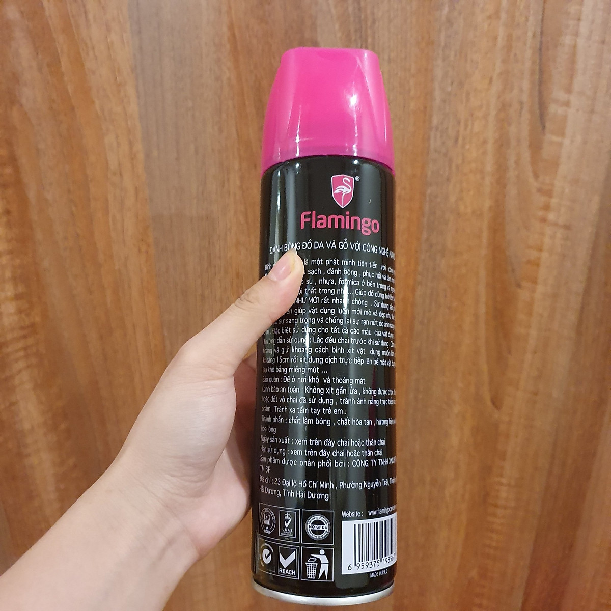 Bình Xịt Dưỡng Bóng Nội Thất Ô Tô Vị Cafe - Flamingo