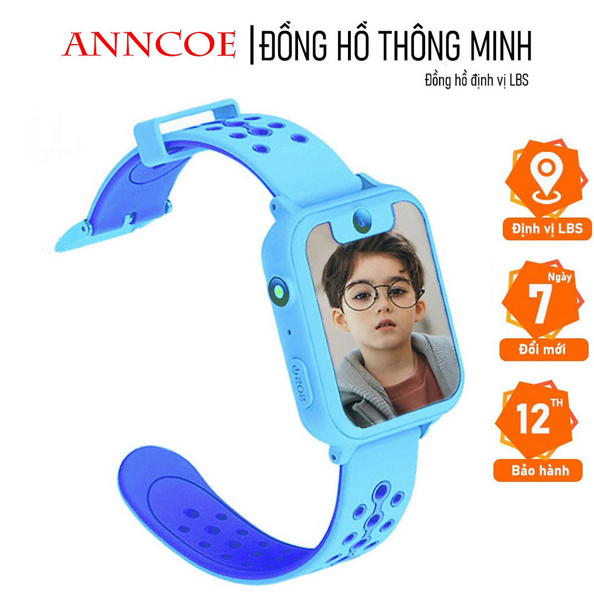 Đồng hồ thông minh trẻ em ANNCOE A102 nghe gọi nhắn tin định vị từ ...