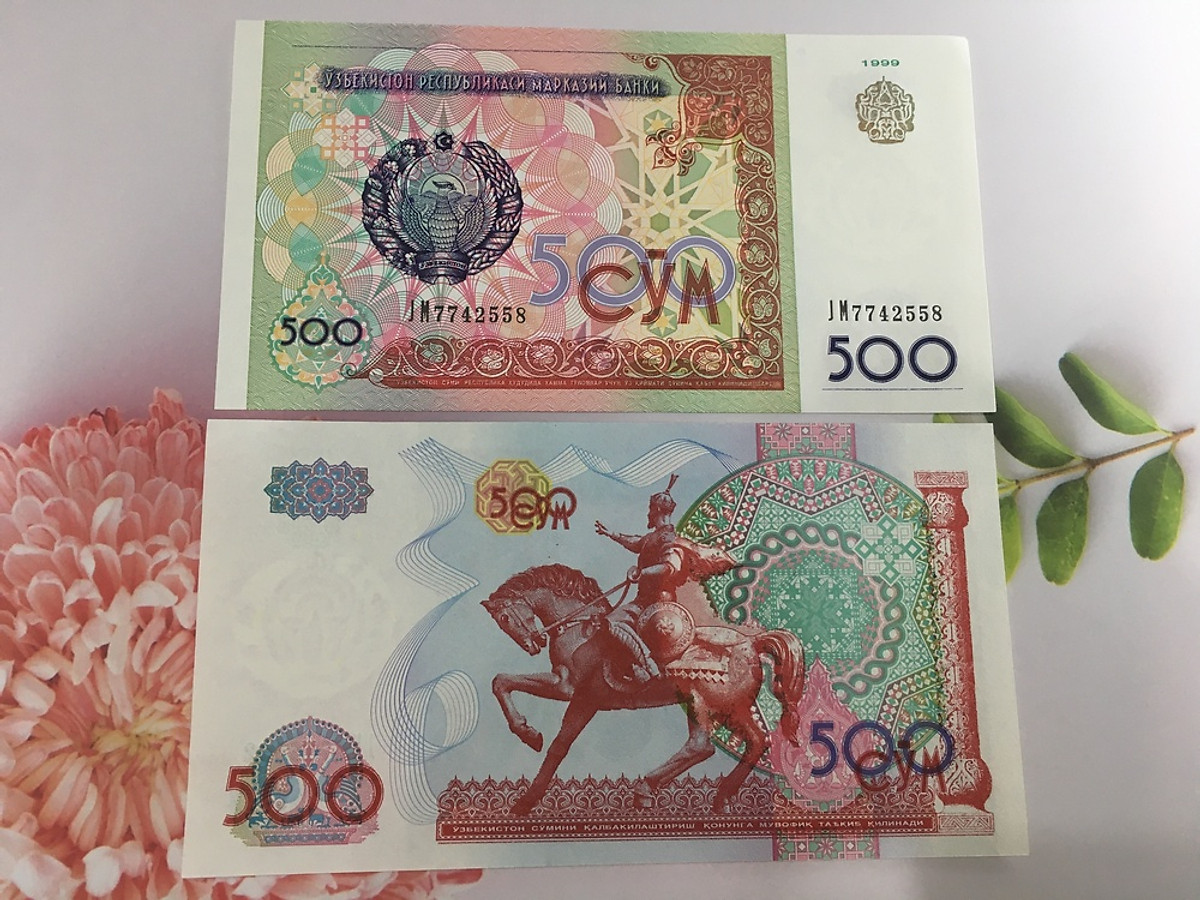 Tiền 500 Som của Uzbekistan hình con Ngựa , tặng phơi nylon bảo ...