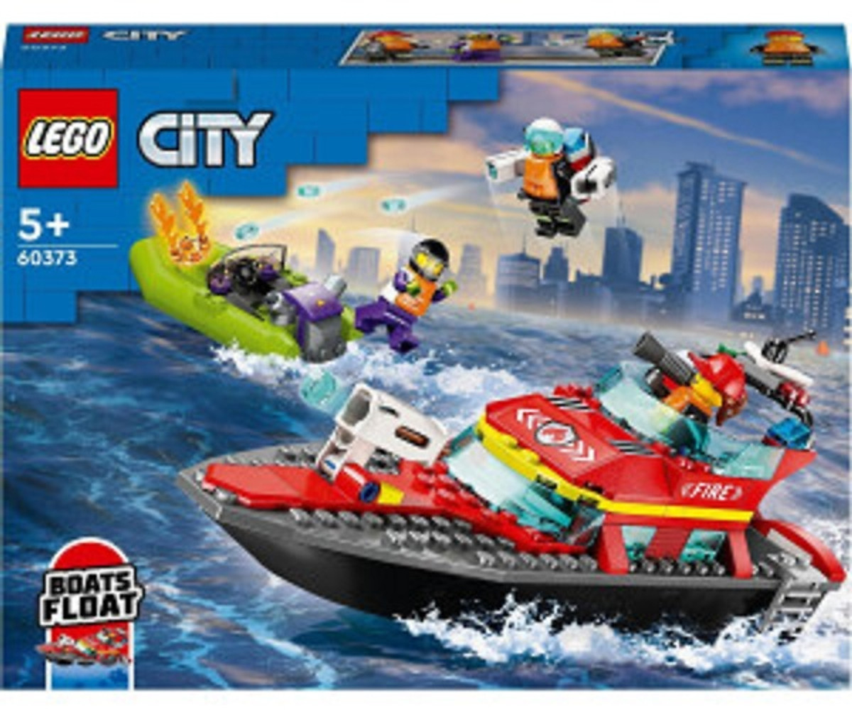 LEGO - CITY - 60373 - Tàu Thủy Cứu Hỏa - Lắp ghép, Xếp hình