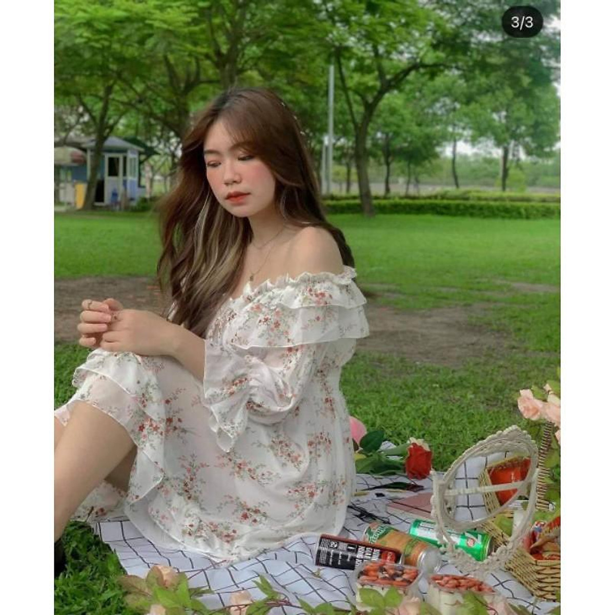 Ulzzang đầm Hoa Vintage Trễ Vai giá rẻ Tháng 72023BigGo Việt Nam