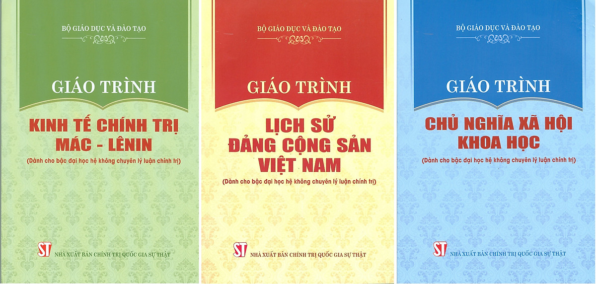 Combo 3 cuốn Giáo Trình Kinh Tế Chính Trị Mác – Lênin + Giáo Trình Lịch Sử Đảng Cộng Sản Việt Nam + Giáo Trình Chủ Nghĩa Xã Hội Khoa Học (Dành Cho Bậc Đại Học Hệ Không Chuyên Lý Luận Chính Trị) - Bộ mới năm 2021