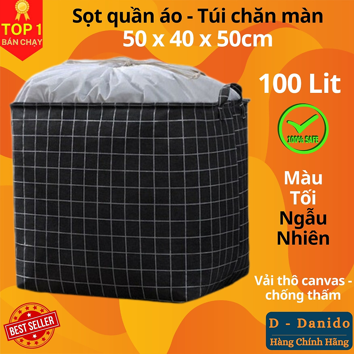 Combo Túi Bạt Đựng Quần Áo, Chăn Mền [CHỌN 1C, COMBO 2C] (Giao Ngẫu Nhiên) Chống Thấm Nước, Bộ Giỏ Sọt Đựng Đồ Dơ Họa Tiết Vintage