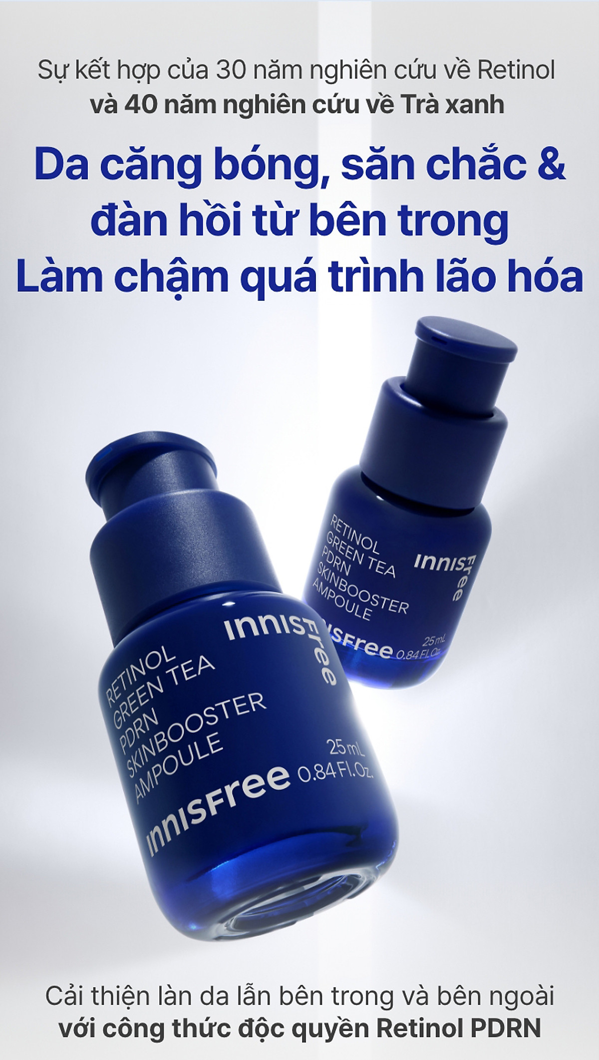 Serum Retinol PDRN tế bào gốc trà xanh cho da căng bóng đàn hồi 25ml