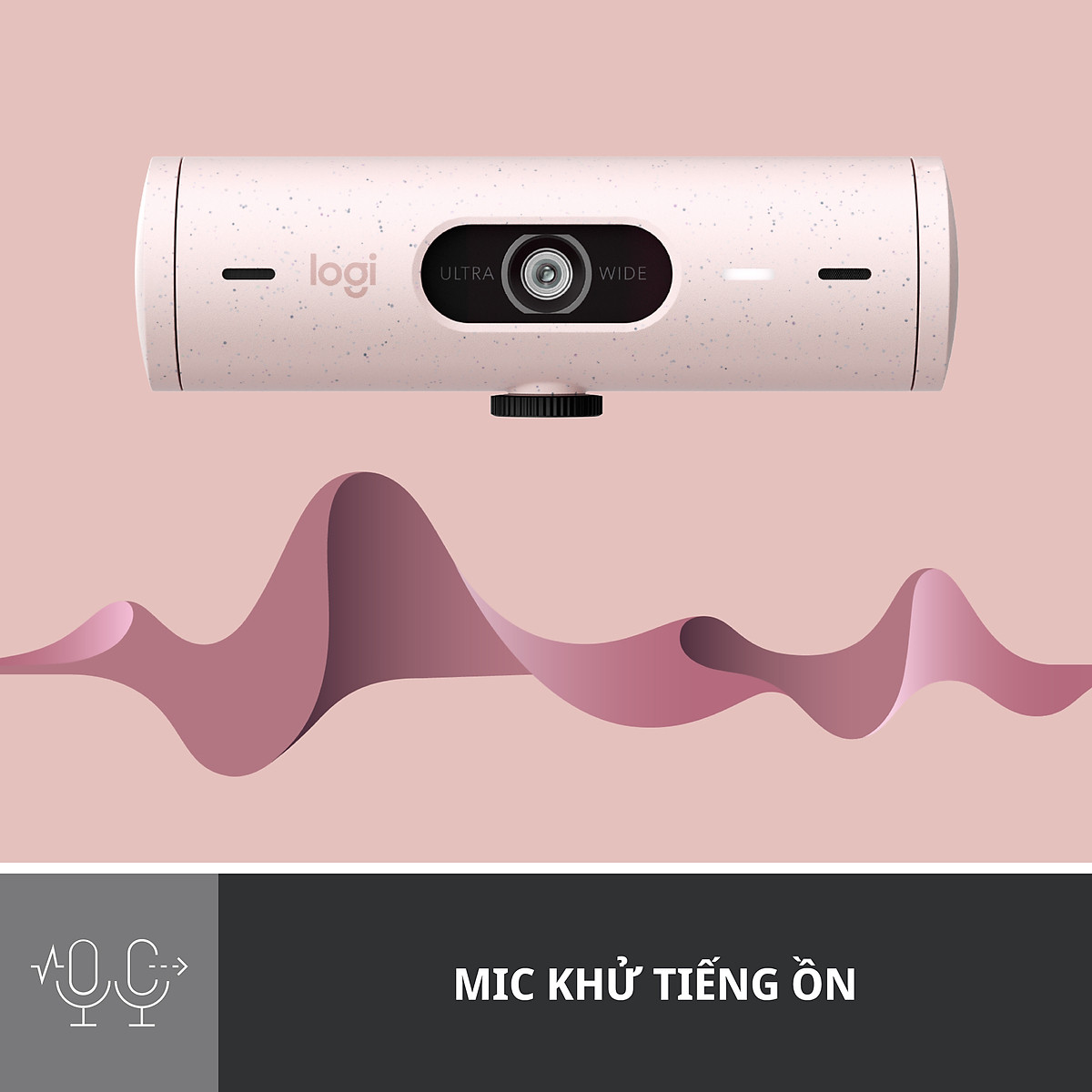 Webcam Logitech Full HD Brio 500 - Tự động điều chỉnh ánh sáng, Tự động lấy khung hình,Show mode, Mic kép giảm ồn, nắp che bảo mật, Hoạt động với Microsoft Teams, Google Meet, Zoom - Hàng chính hãng