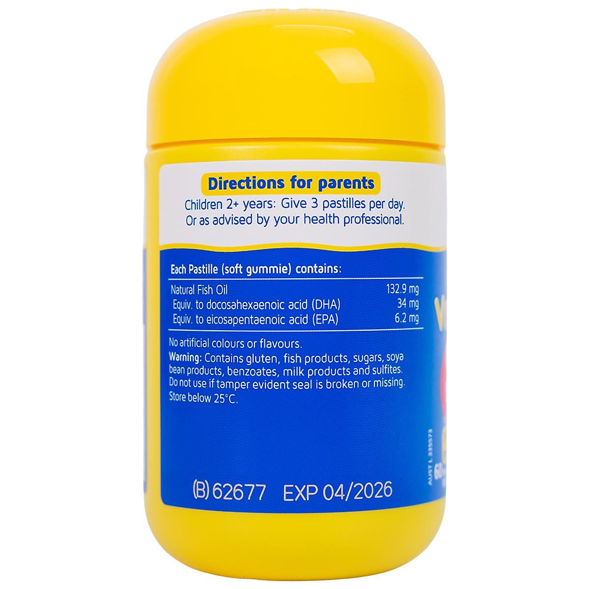Nature's Way Kids Smart Vita Gummies Omega-3 DHA Fish Oil - Bổ sung Omega-3 (DHA, EPA) cho trẻ (60 viên/ Lọ)