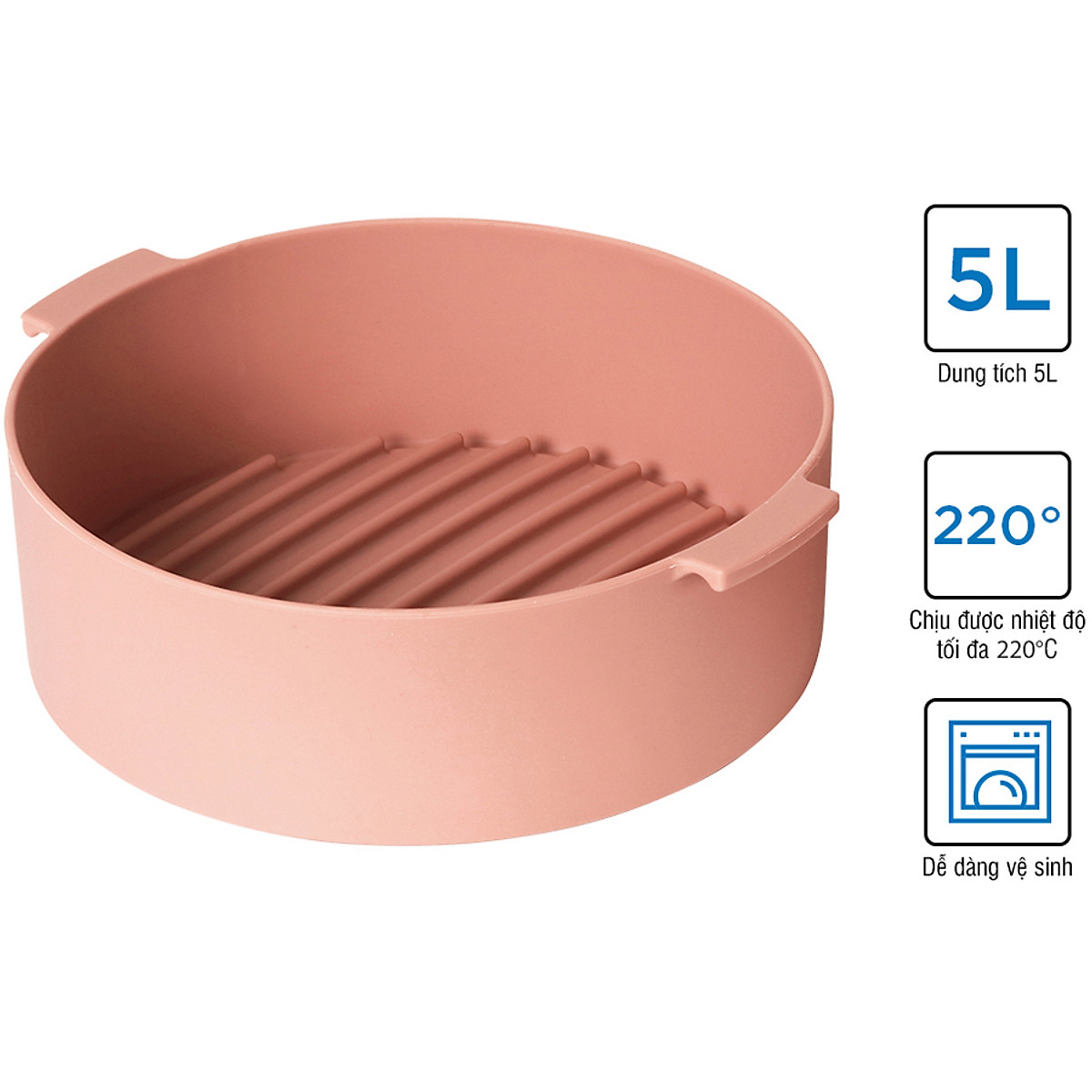 Khay Silicone Dành Cho Nồi Chiên Không Dầu Và Lò Vi Sóng Lock&Lock CKB002 - Hàng Chính Hãng