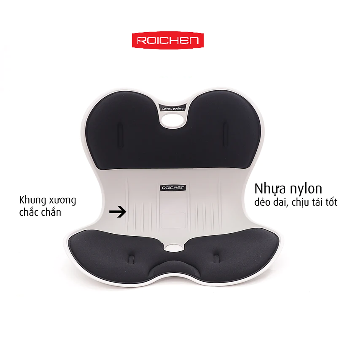 Ghế chỉnh dáng ngồi đúng - Roichen Hàn Quốc (Made in Korea). Dùng cho Nam, 5 màu lựa chọn (Đen, nâu, ghi xám, xanh Mint, xanh dương) Hàng chính hãng