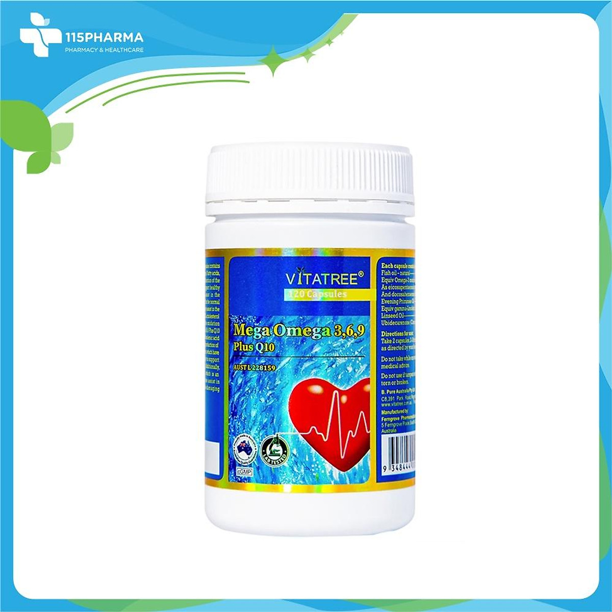 Mua Viên uống Mega Omega 3,6,9 Plus Q10 Vitatree hỗ trợ duy trì sức