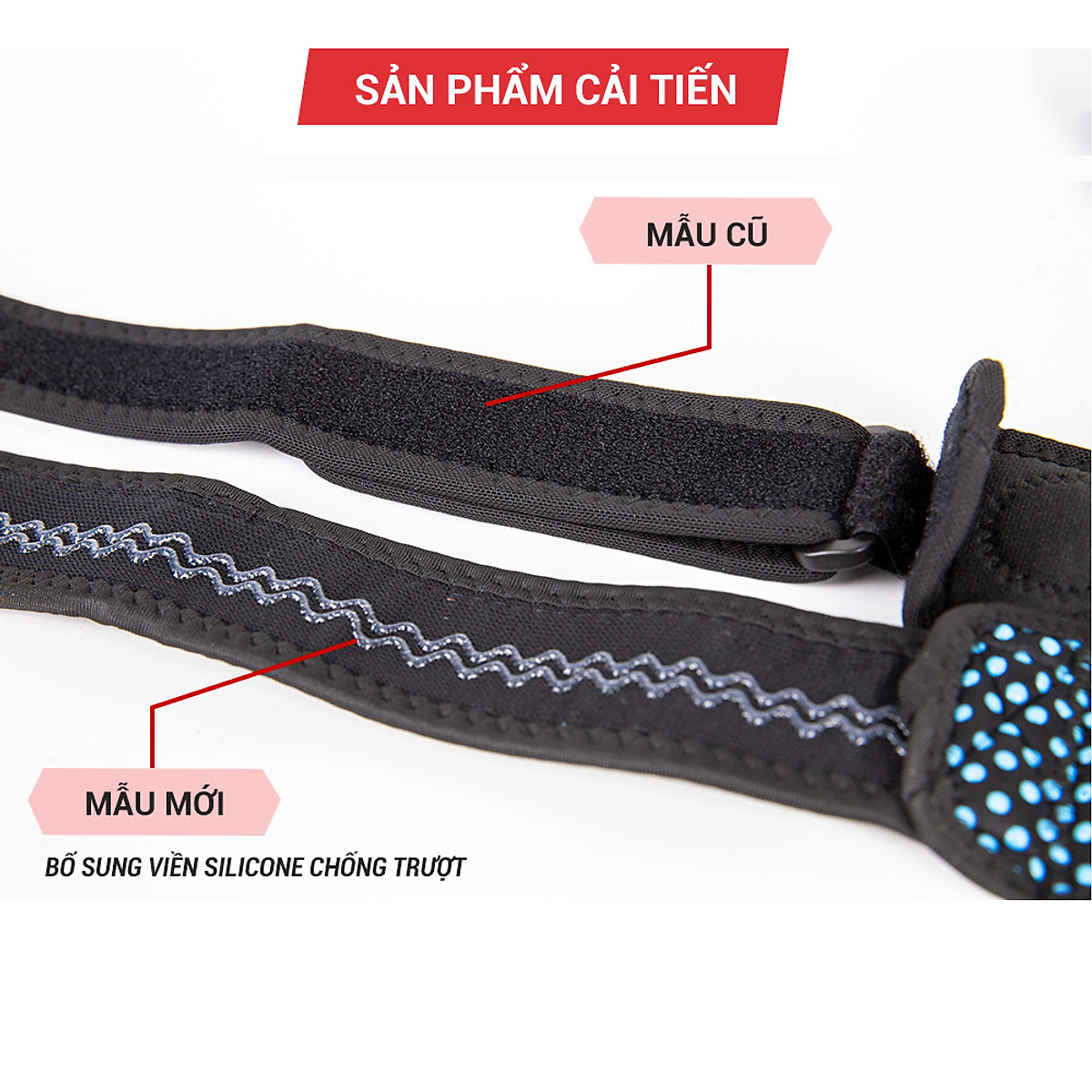 Bó gối thể thao, băng đầu gối, đai bảo vệ đầu gối tập gym GoodFit đệm bảo vệ dày dặn, silicone chống trượt GF516K