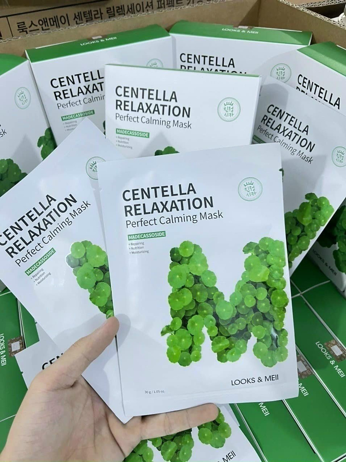 HỘP 10 MIẾNG MẶT NẠ TINH CHẤT RAU MÁ CENTELLA RELAXATION PERFECT