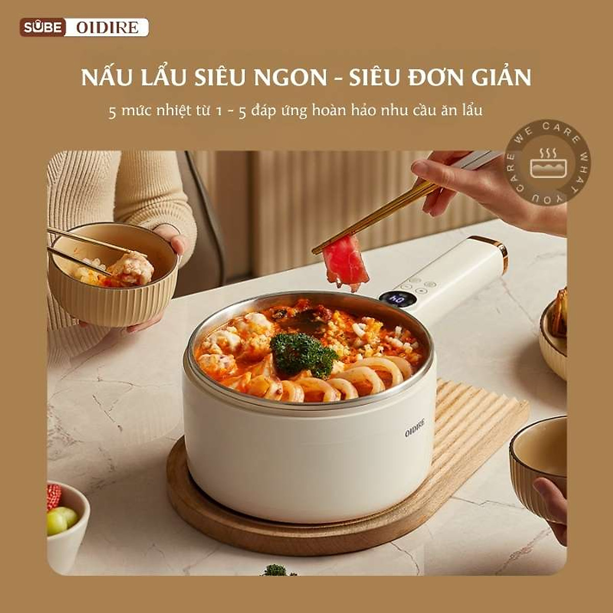 Nồi điện đa năng OIDIRE 1.8L ODI06A (700W) - Hàng chính hãng