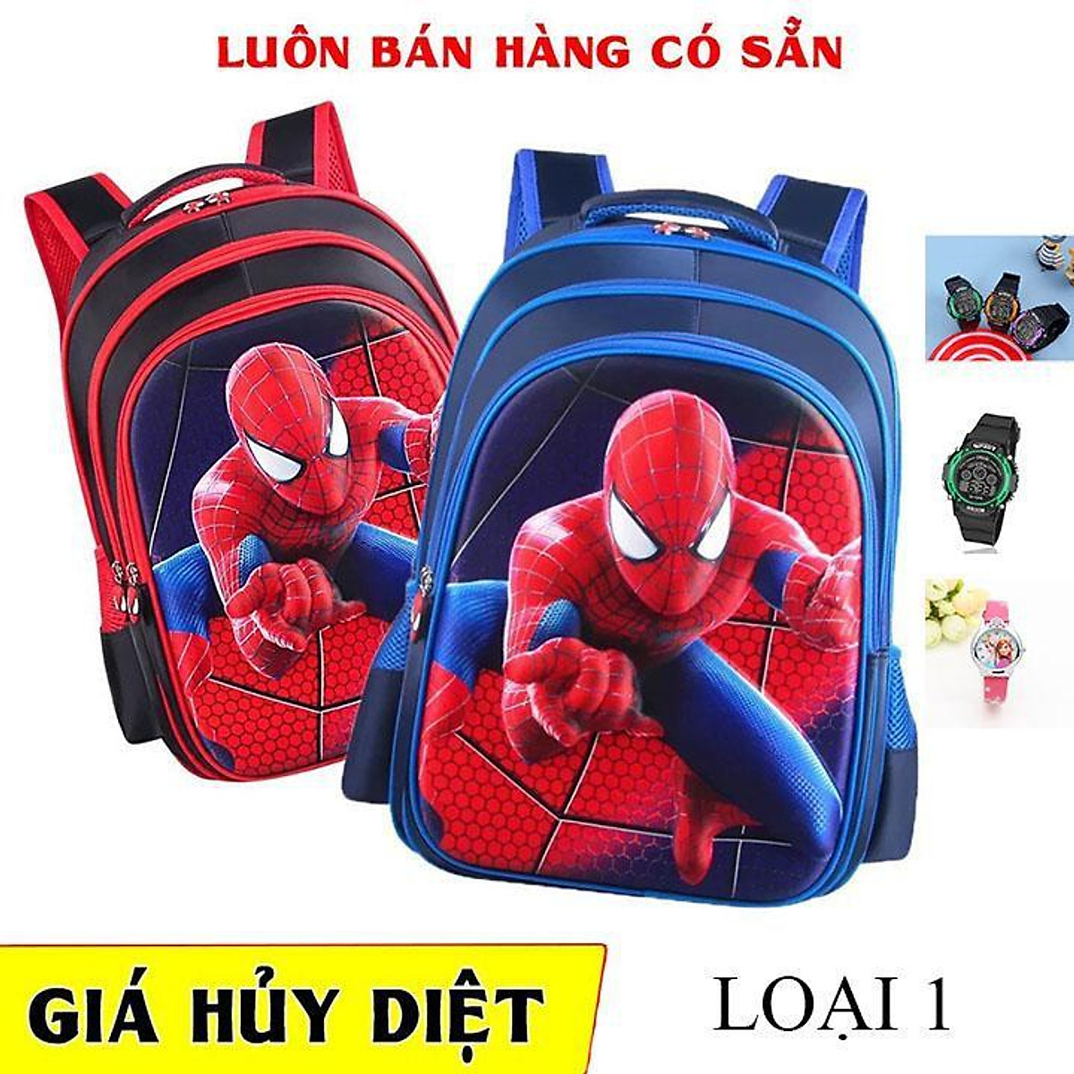 Balo Học Sinh tiểu học lớp 1-5 Hình Siêu Nhân người nhện hoạt hình 3D Balo Học Sinh Tiểu Học Lớp 1-5 Hình Siêu Nhân Người Nhện Hoạt Hình 3D