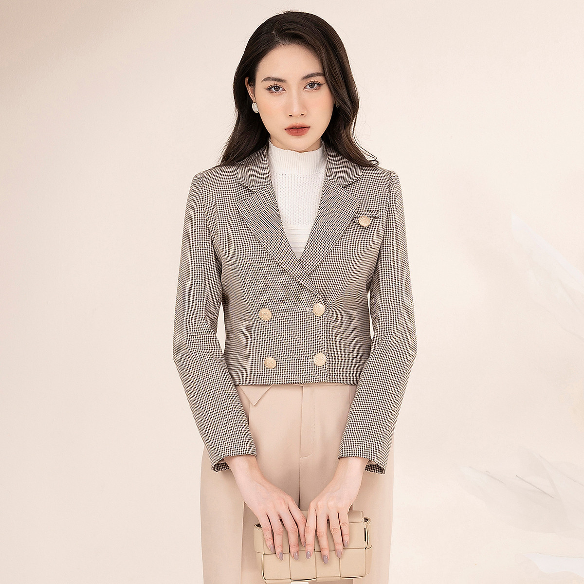 ÁO KHOÁC VEST NỮ SỌC CARO SIÊU HOT  AKN1199