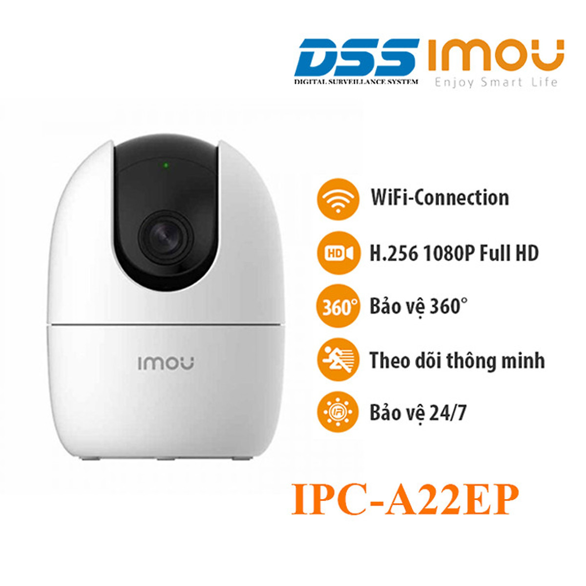 Camera IP Wifi 2MP quay quét thông minh Imou Ranger 2 IPC-A22EP hàng chính hãng DSS Việt Nam