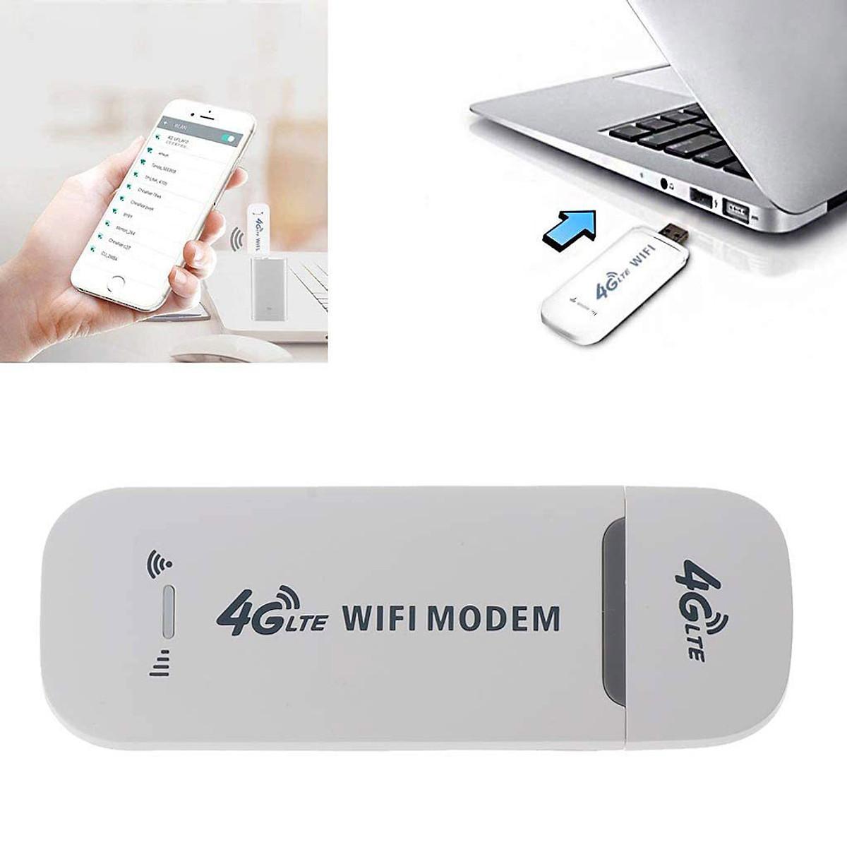Bộ phát wifi từ sim 4G PIX-LINK USB Modem ,USB phát Wifi 4G LTE từ sim 4G, Dcom phát wifi di động tốc độ cao, phủ sóng rộng - Hàng chính hãng / Hàng nhập khẩu