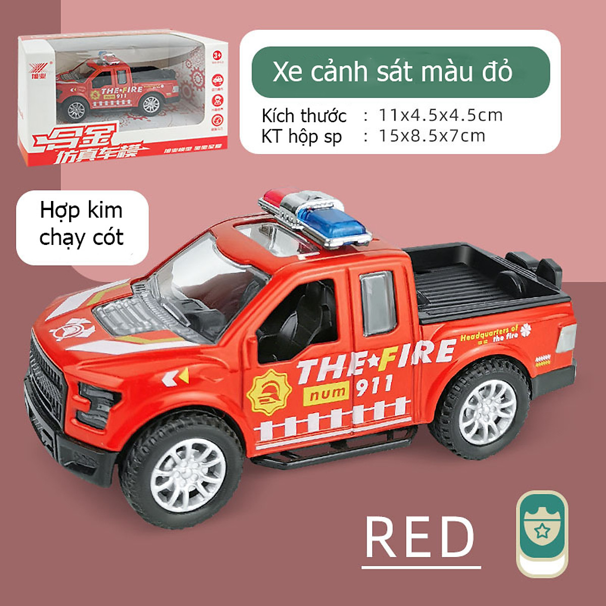 Mô Hình Xe Cảnh Sát MercedesBenz GLS 580 Màu Đen