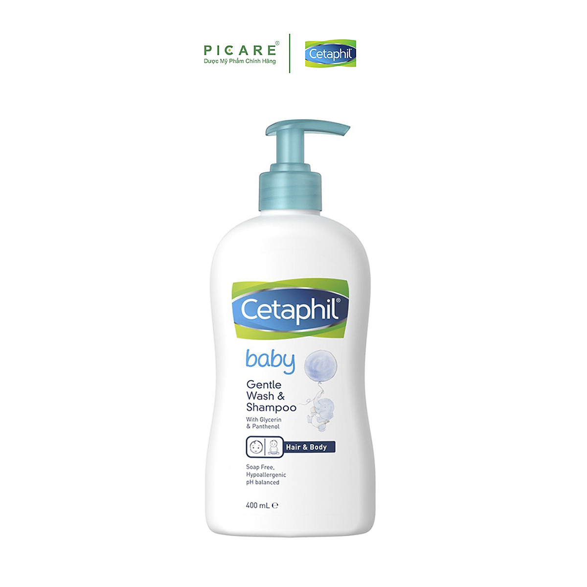 Sữa tắm gội toàn thân Cetaphil Baby Gentle Wash & Shampoo 2 in 1 400ml