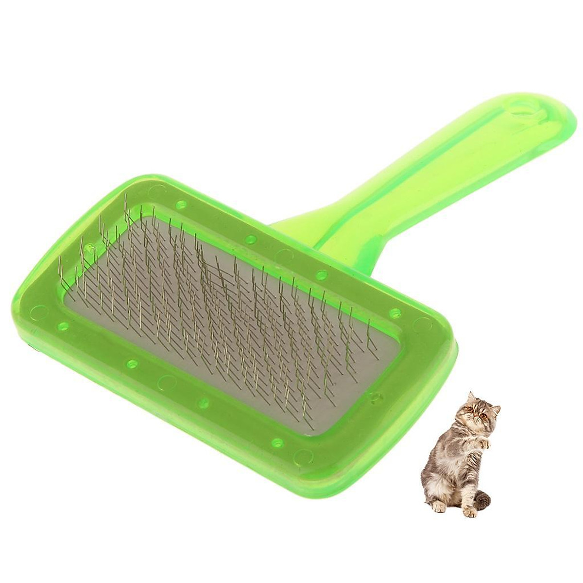 Mua Pet Hair Flea Artificial Crystal Pin Dog Grooming Brush Straight Grip Comb Mua Pet Hair Flea Artificial Crystal Pin Dog Grooming Brush Straight Grip Comb