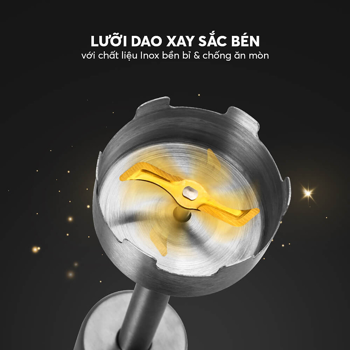 Máy xay cầm tay Elmich BLE-8666, công suất 1000W, thiết kế cầm tay dễ sử dụng, lưỡi dao bằng thép không gỉ siêu bền, đảm bảo an toàn tuyệt đối cho sức khỏe - Hàng chính hãng