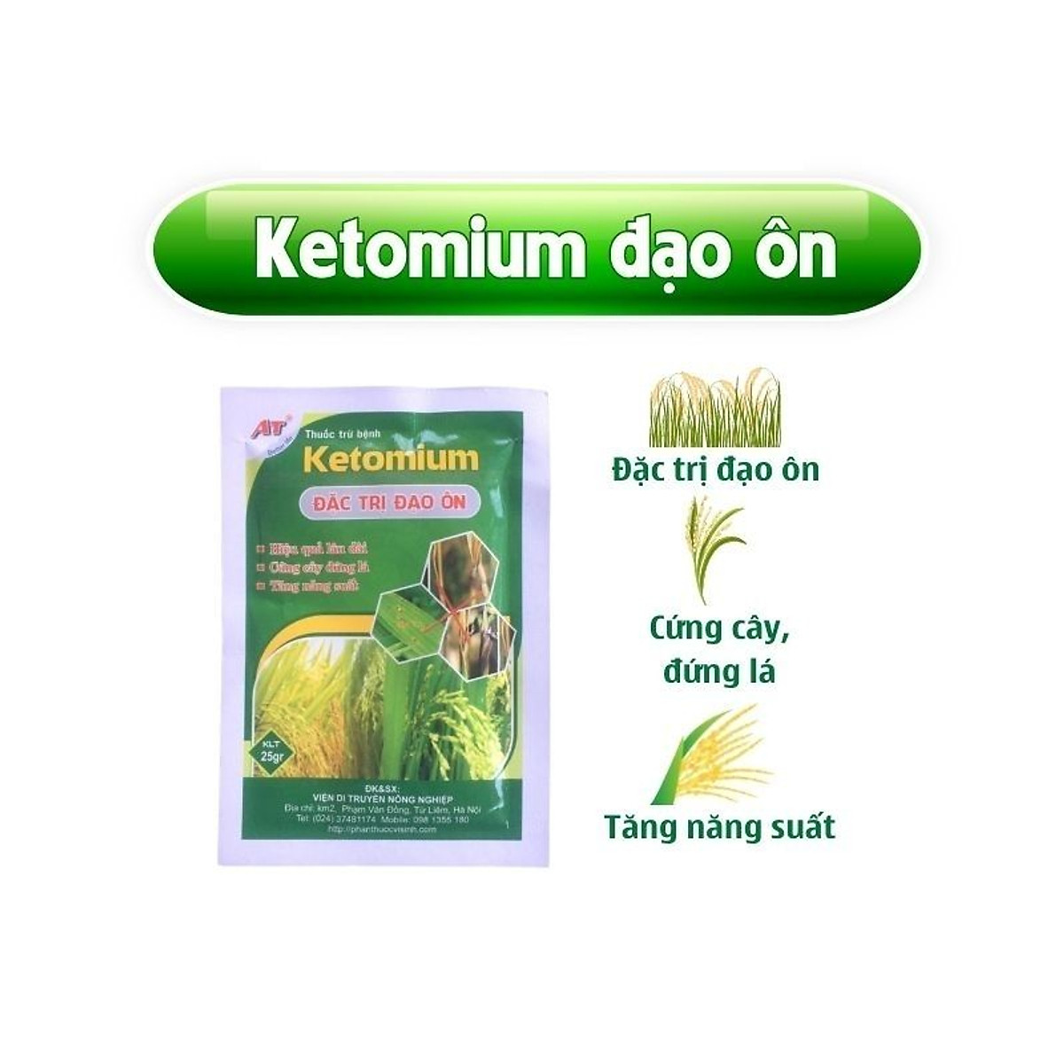 Chế Phẩm Sinh Học Ecom Phòng Trừ Bệnh Đạo Ôn 25g Cho Cây Lúa, Khô Cổ