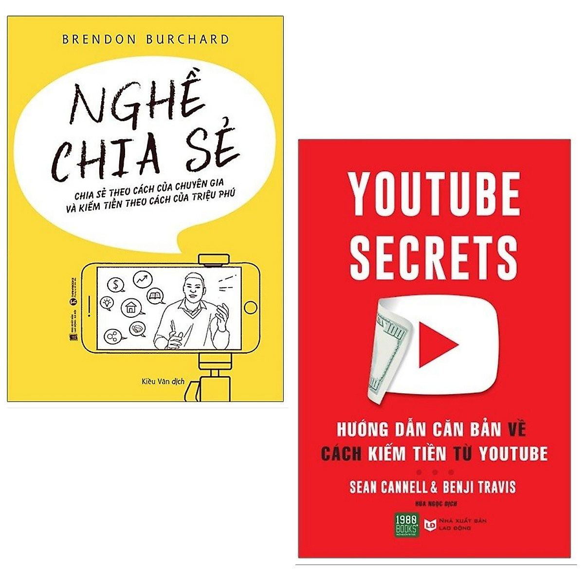 Combo Nghề Chia Sẻ - Chia Sẻ Theo Cách Của Chuyên Gia Và Kiếm Tiền Theo Cách Của Triệu Phú + Youtube Secrets - Hướng Dẫn Căn Bản Cách Kiếm Tiền Từ Youtube (Bộ 2 Cuốn)