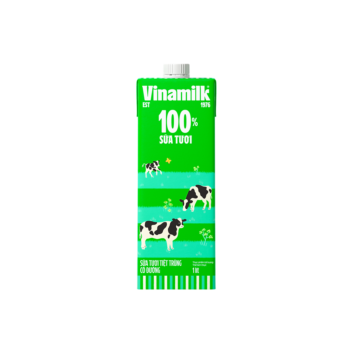 Thùng 12 Hộp Sữa Tươi Tiệt Trùng Vinamilk 100% Có Đường (1L)