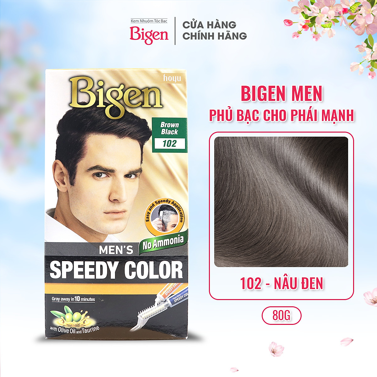 Thuốc nhuộm Bigen Mens Speedy Color  80g chính hãng giá rẻ