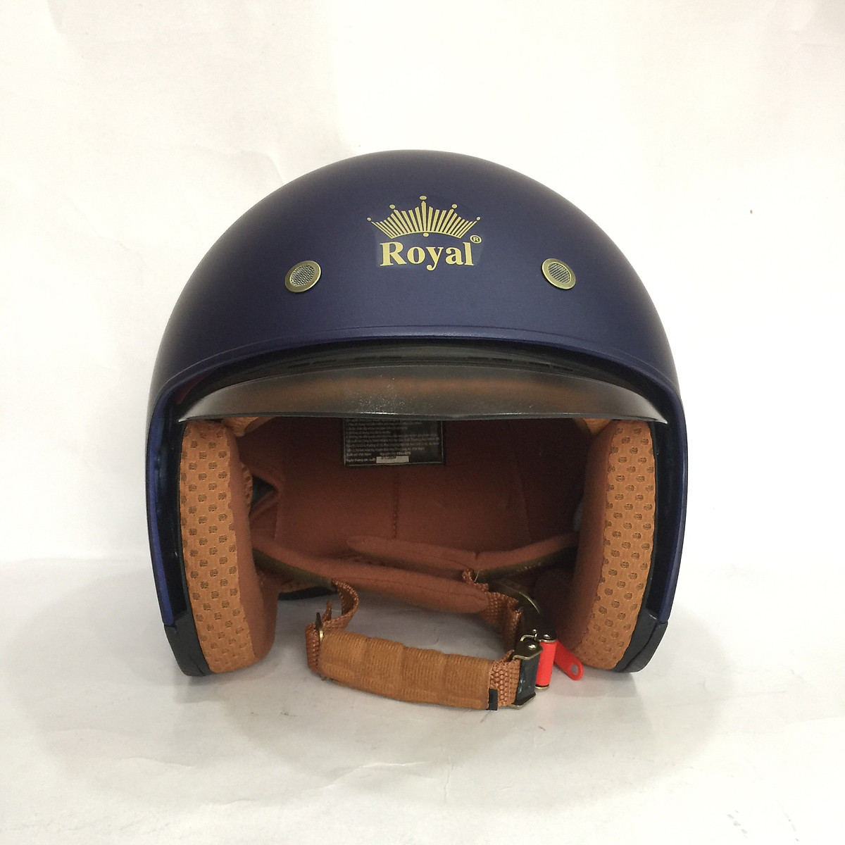Nón bảo hiểm 3/4 kính âm Royal M139 Xanh Mực Nhám cao cấp Lót tháo rời, che hết mặt