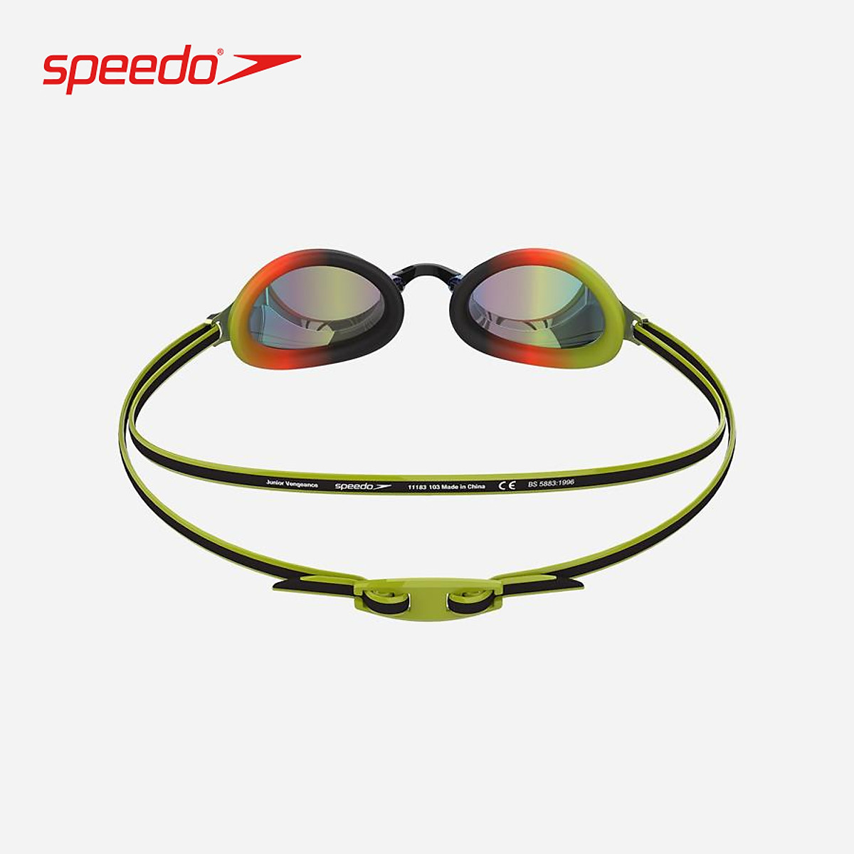 Kính bơi trẻ em Speedo VENGEANCE MIR GOG JU BLACK/GREEN - 8-11325G798