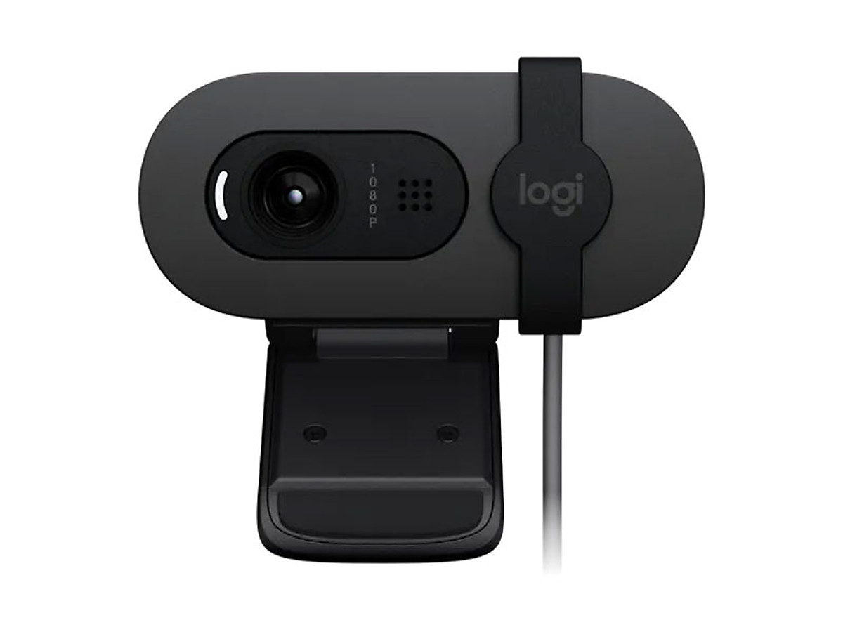Webcam Full HD Logitech Brio 100 - Cân bằng ánh sáng, Mic, Màn chập, USB-A - Hàng Chính Hãng - Bảo Hành 12 Tháng