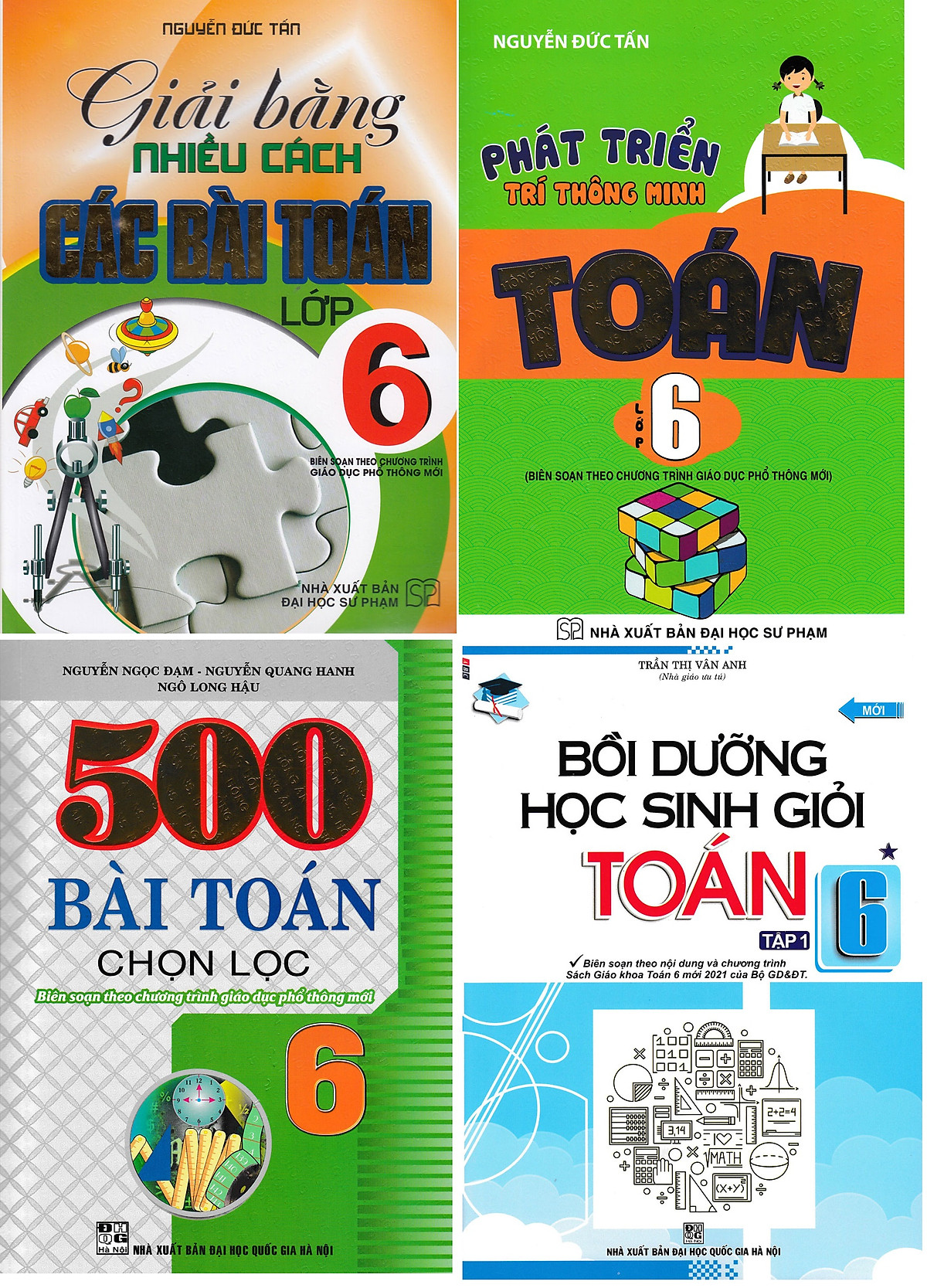 Combo Toán 6 : Giải Bằng Nhiều Cách Các Bài Toán Lớp 6 + Phát Triển Trí Thông Minh Toán Lớp 6 + 500 Bài Toán Chọn Lọc Lớp 6 + Bồi Dưỡng Học Sinh Giỏi Toán 6 Tập 1