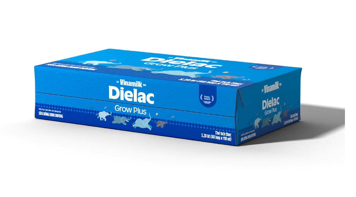 Thùng 48 Hộp Sữa Bột Pha Sẵn Vinamilk Dielac Grow Plus - Đỏ 110ml