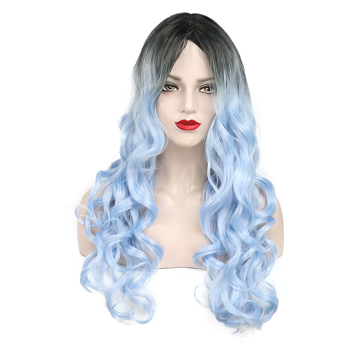 Mua Fashion Long Curly Hair Gradient Wig Women Costume Halloween Anime Cosplay Wig Mua Fashion Long Curly Hair Gradient Wig Women Costume Halloween Anime Cosplay Wig