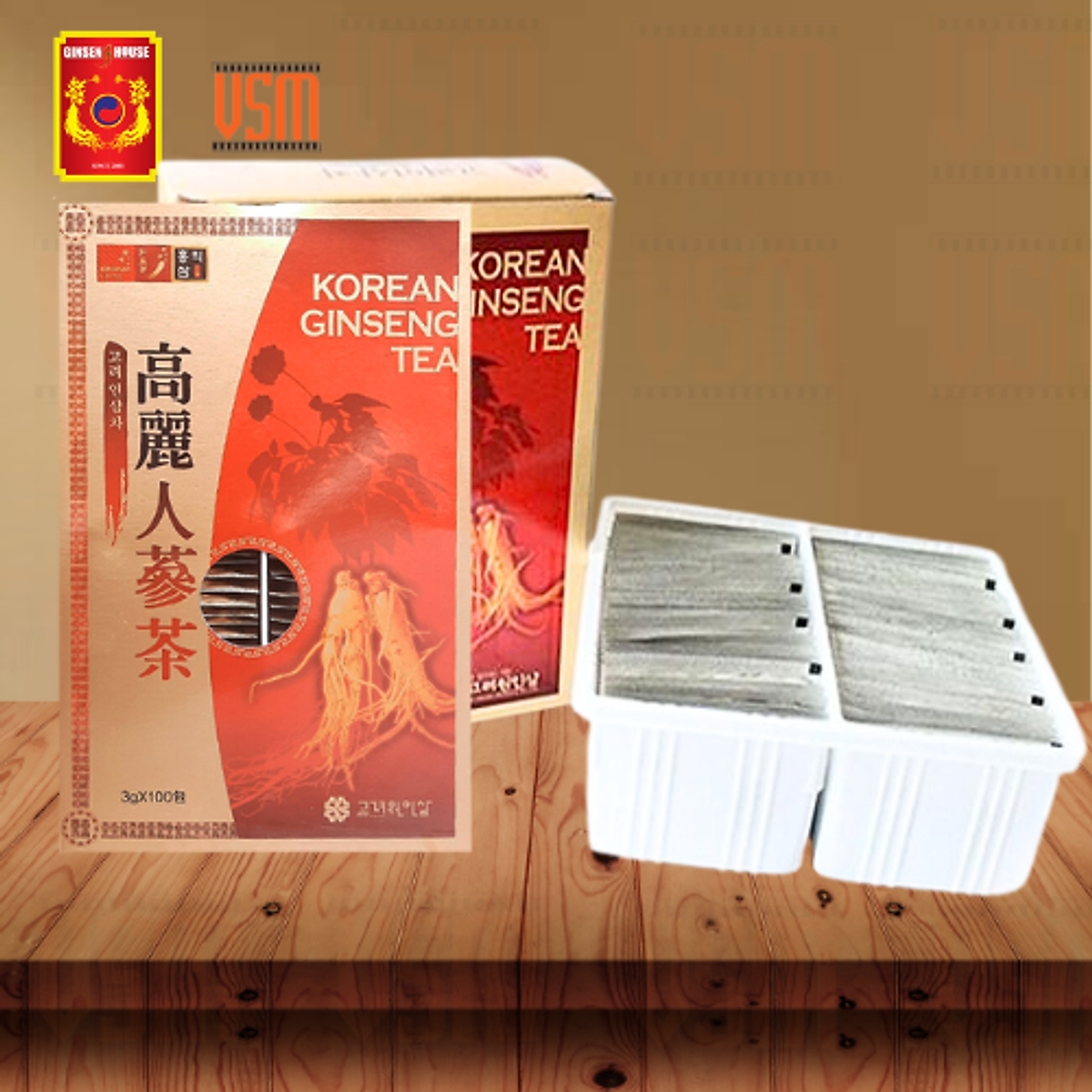Trà Sâm Ginseng House Hàn Quốc Korean Ginseng Tea - Hộp 100