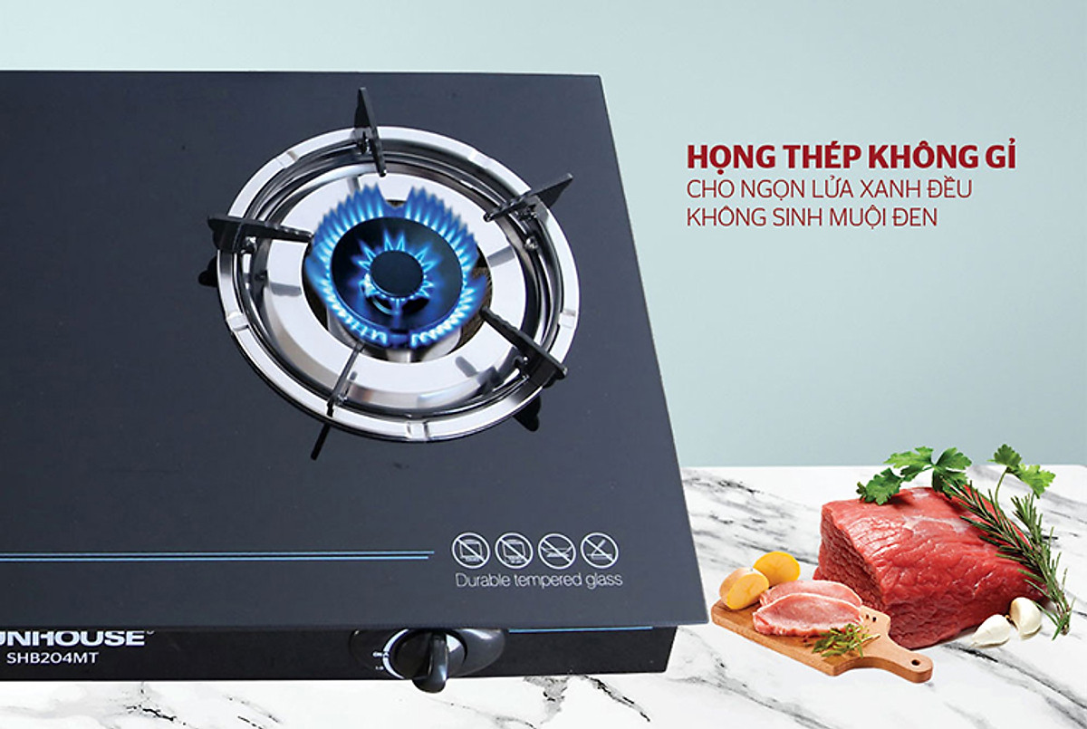 Bếp Gas Dương Mặt Kính Sunhouse SHB204MT - Hàng chính hãng