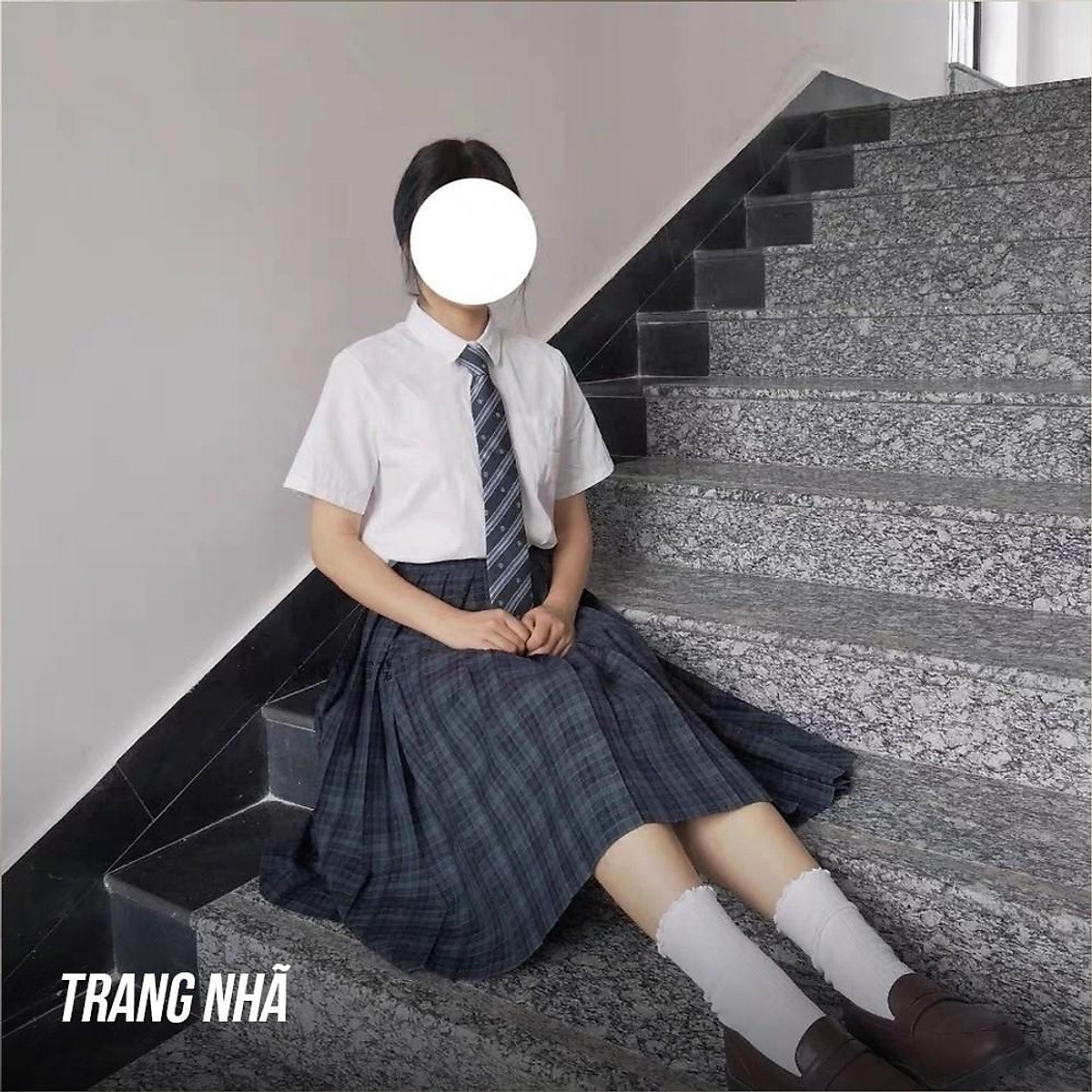Váy Xếp Ly Kiểu Nhật Bản Đồng Phục JK Phong Cách Học Đường Học Sinh Phiên