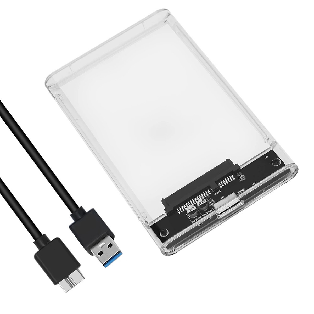 Box Ổ Cứng  2.5 Inch Hộp Đựng Ổ Cứng Di Động HDD VINETTEAM USB 3.0 Nhựa Trong Suốt Tốc Độ 5gbs - Hàng Chính Hãng