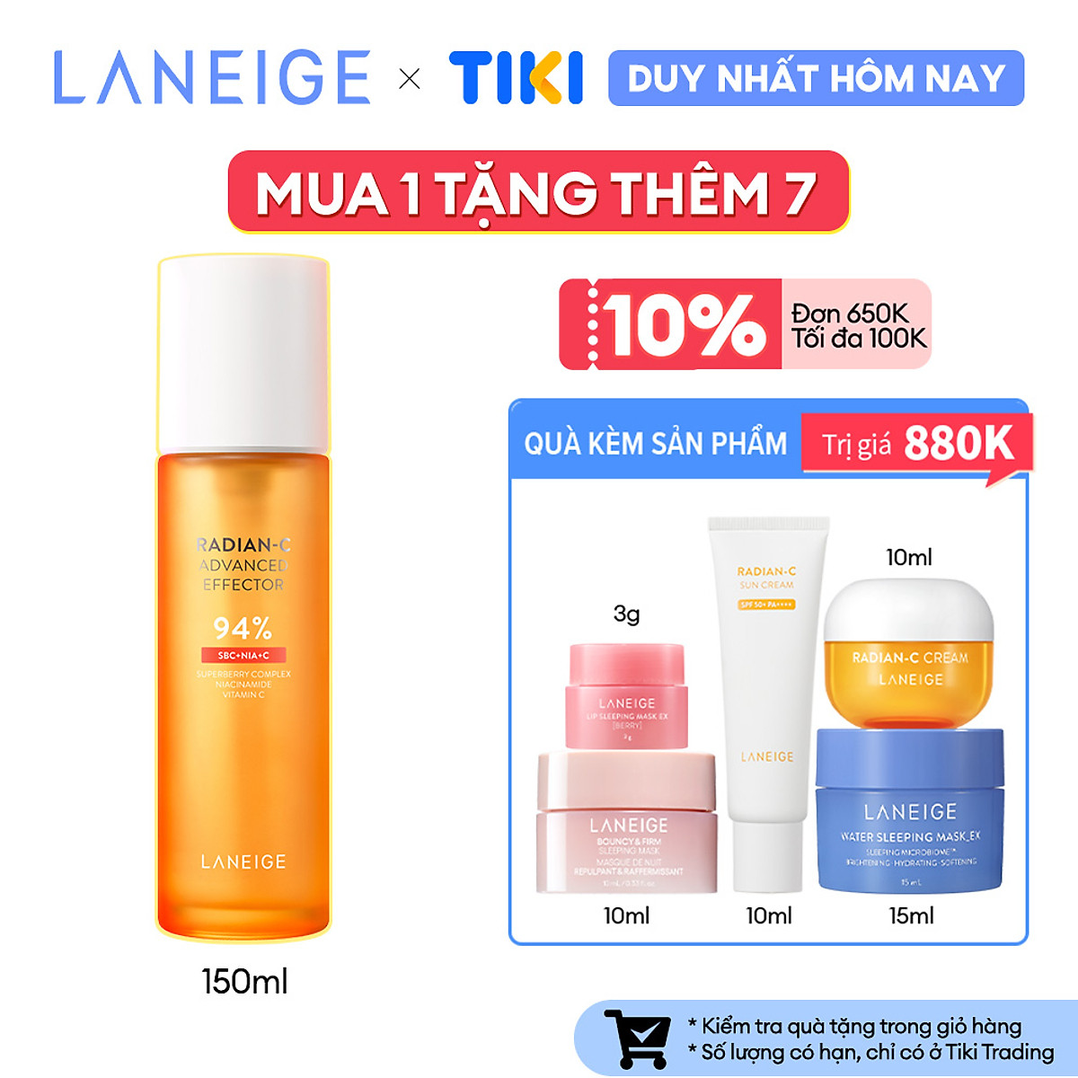 Tinh Chất Dưỡng Sáng Da Laneige Radian-C Advanced Effector 150ml