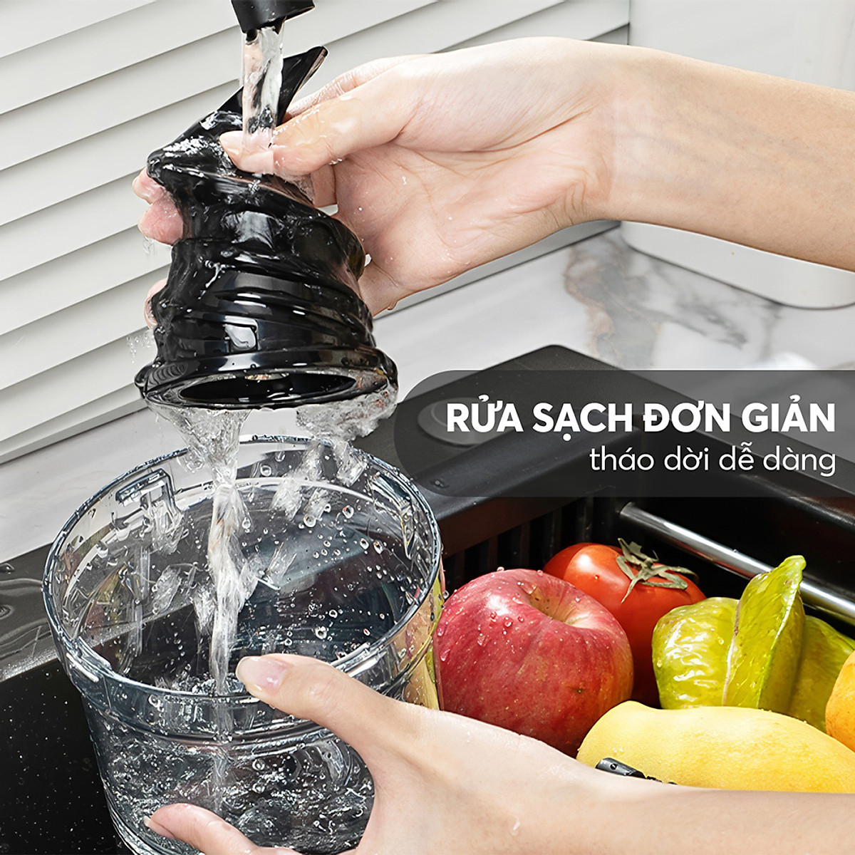 Máy ép chậm Elmich JEE-8769, công suất 200W, tốc độ quay 65 vòng/phút, độ ồn thấp dưới 62db - Hàng chính hãng