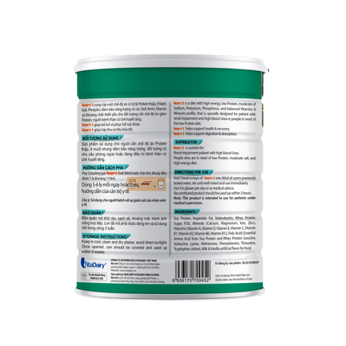 Sữa bột Nepro 1 900g