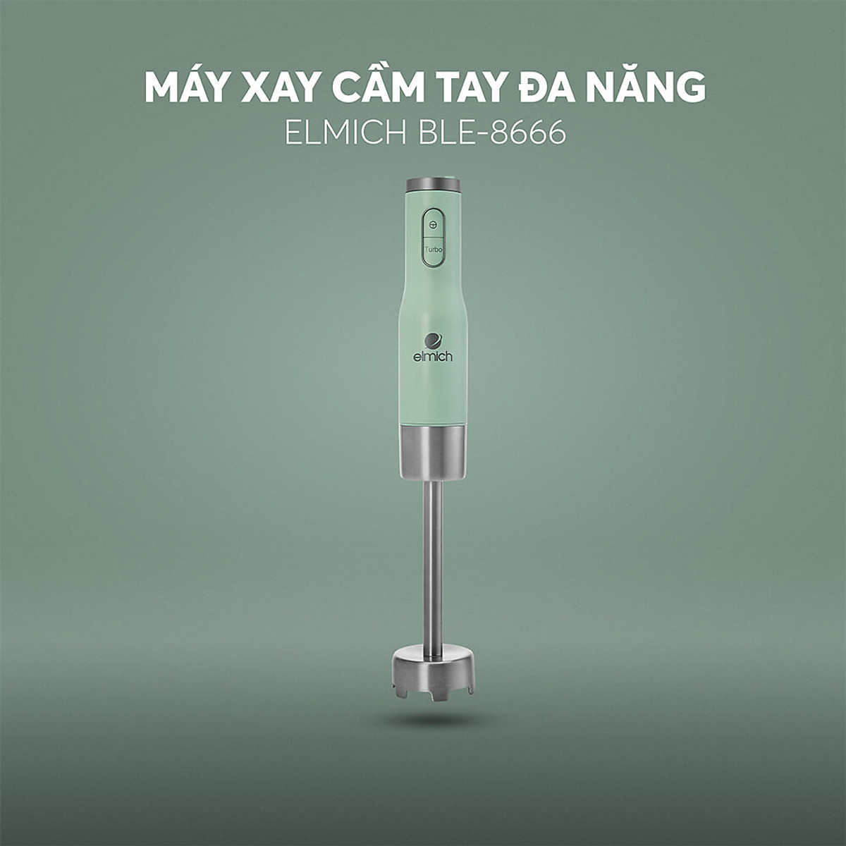 Máy xay cầm tay Elmich BLE-8666, công suất 1000W, thiết kế cầm tay dễ sử dụng, lưỡi dao bằng thép không gỉ siêu bền, đảm bảo an toàn tuyệt đối cho sức khỏe - Hàng chính hãng