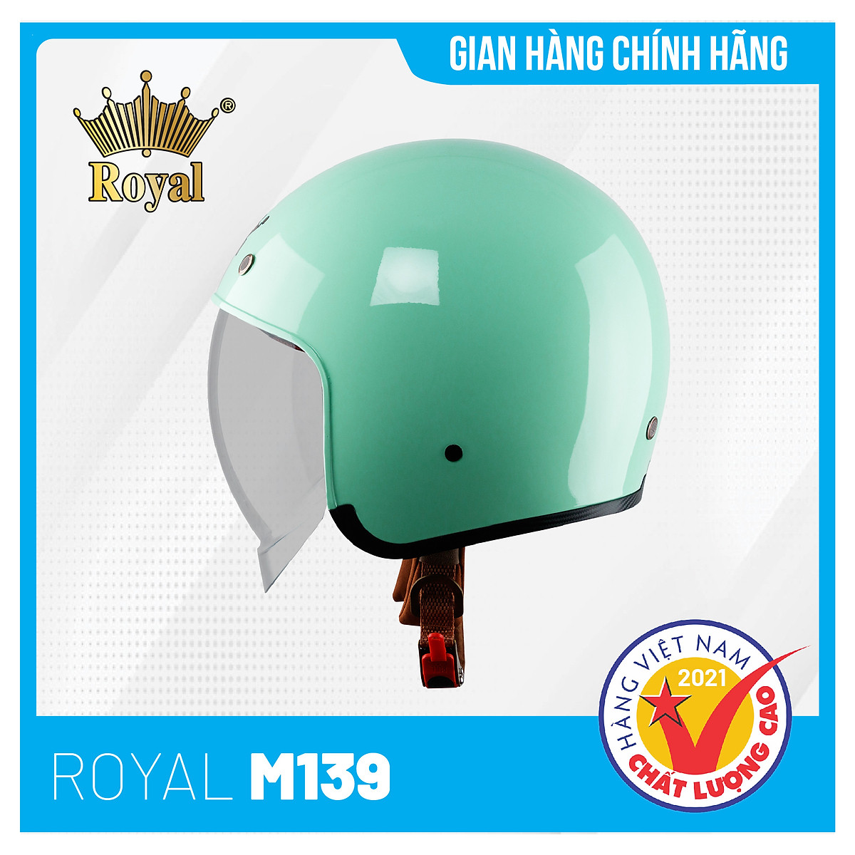 Nón bảo hiểm Royal M139 Kính Âm Trơn Sành Điệu, Trẻ Trung, Thời Thượng