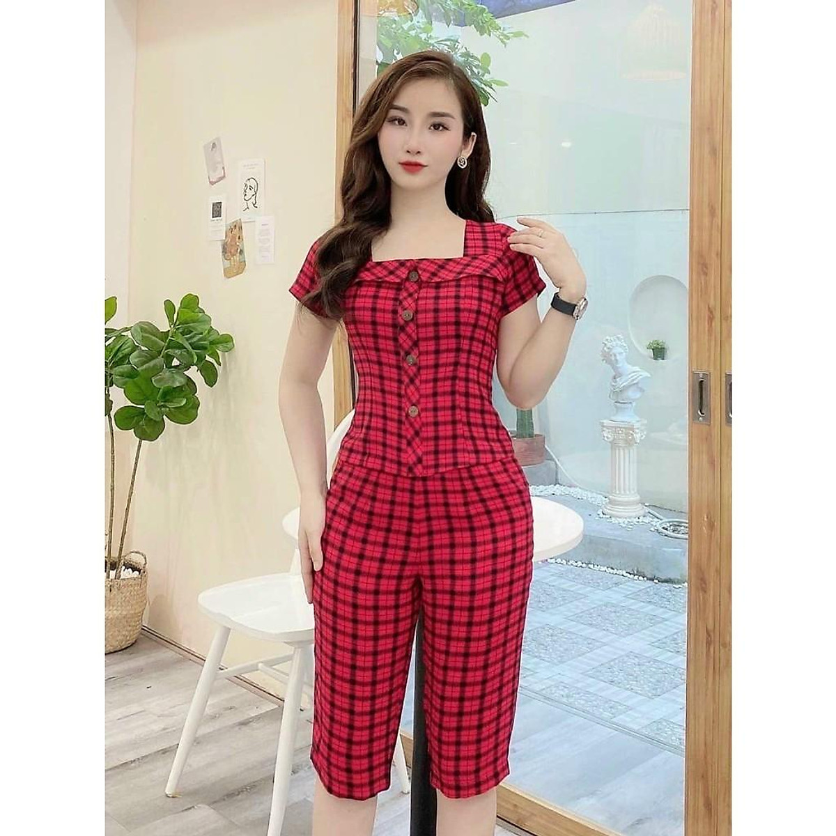 Mua Bộ Đồ Bộ Mặc Nhà 4 Màu Nữ Tínhchất Lụa Hànsiêu Mát,Dễ Mặc,Đi Chơi Ở Nhà