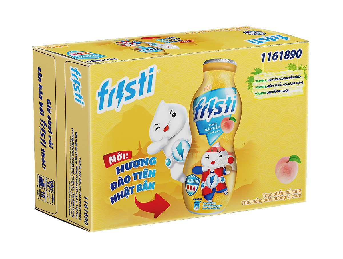 Thùng Fristi Hương Đào Tiên Nhật Bản 48x80ml