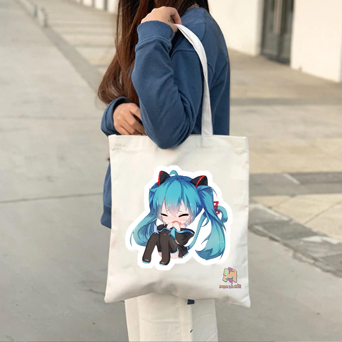 Túi Tote in hình chủ đề Hatsune Miku - Túi tote có khóa