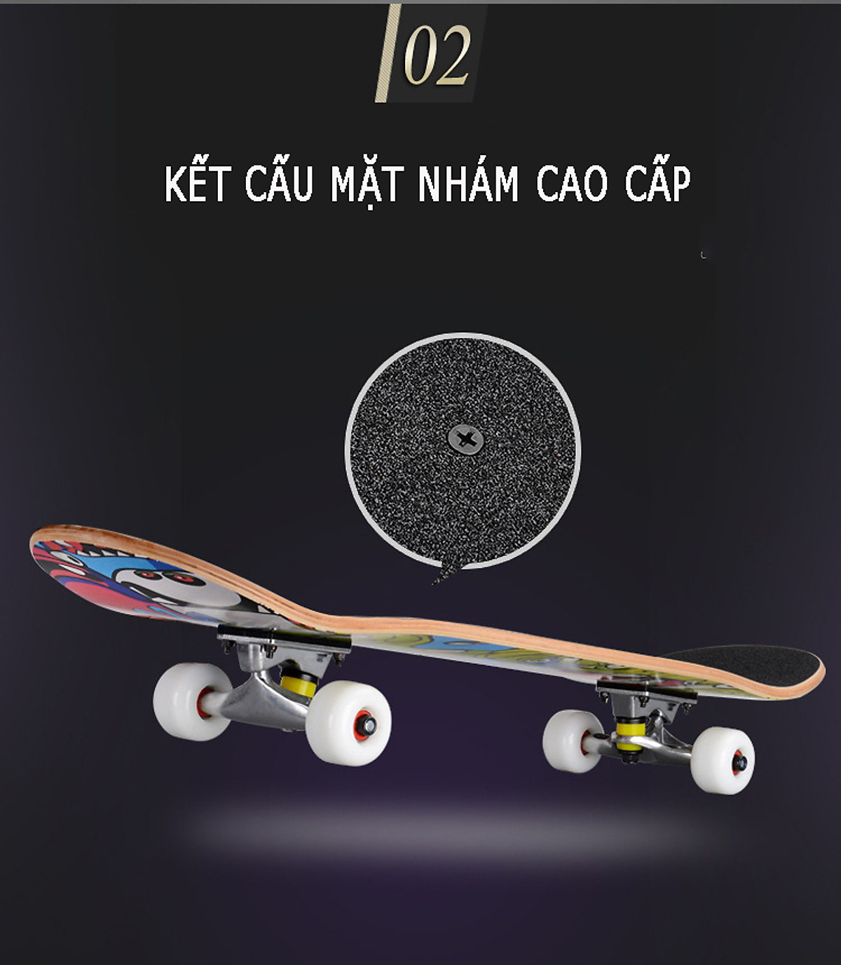 Ván Trượt Thể Thao Mặt Nhám Kích Thước 80cm Chịu Lực 120kg Đại Nam Sport + Kèm Túi Đựng Ván (Chọn Màu)