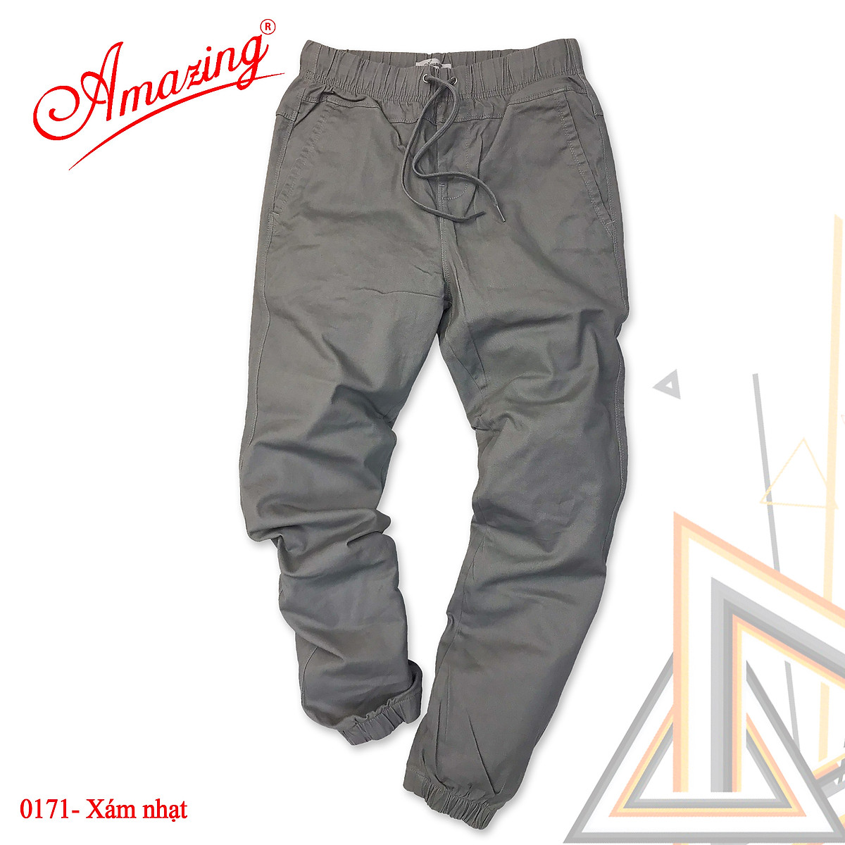 Quần jogger kaki cao cấp Amazing, lưng thun có dây rút, ống bo, thời trang unisex, màu sắc classic dễ phối đồ, có big size