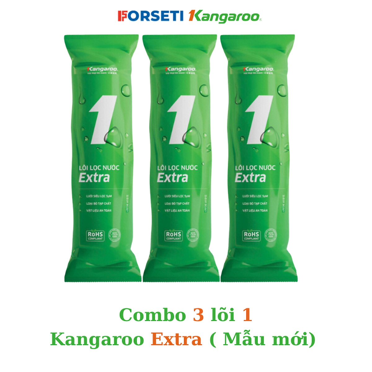 Combo 3 lõi lọc nước số 1 Kangaroo - Hàng chính hãng