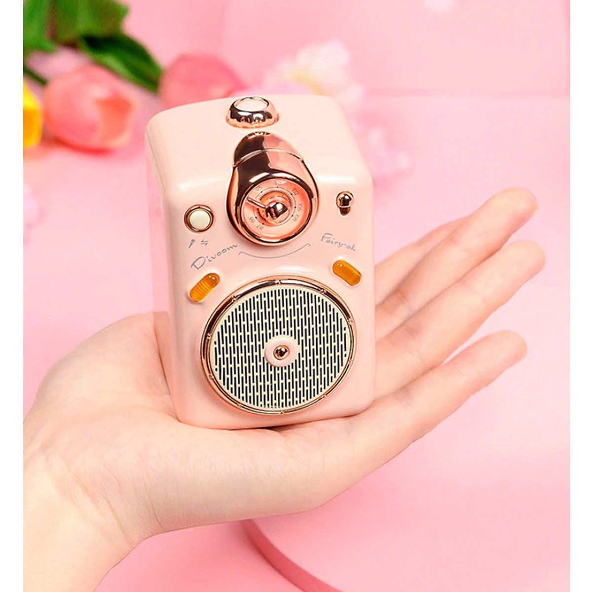 Loa Bluetooth Divoom Fairy-Ok công suất 10W kết hợp micro karaoke đa năng - Hàng chính hãng